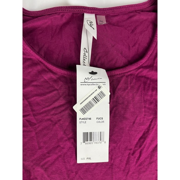 NY Collection Women's Plus Size PXL Sleeveless Dress‎ Fuchsia Pink - Picture 3 of 8